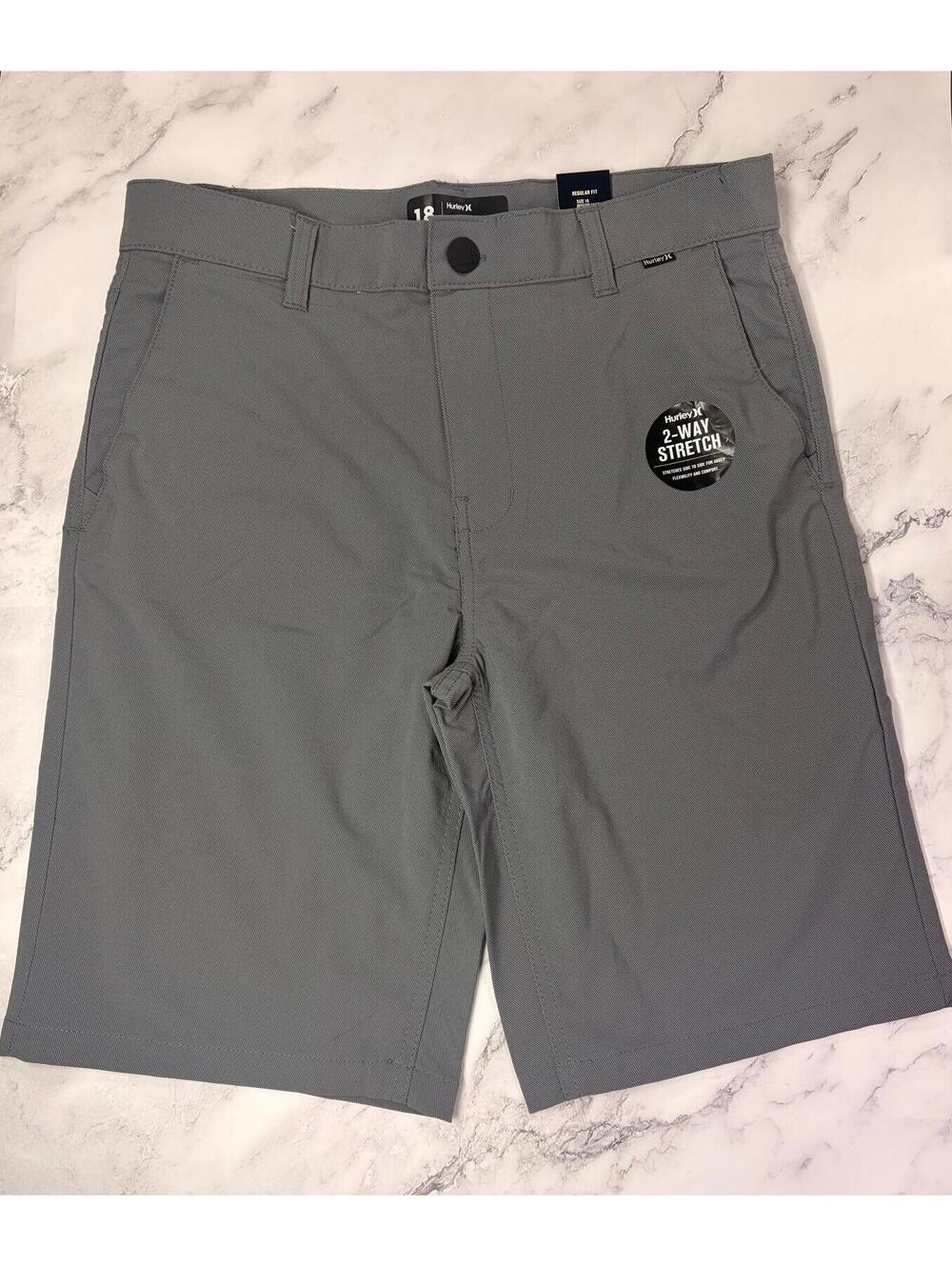 Hurley Hybrid Shorts Youth‎ 18 Gray Stretch Golf Casual Performance NWT